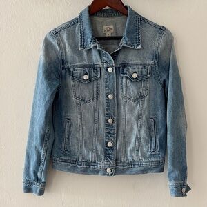J Crew Jean Jacket Womens Small Denim Medium Wash 100% Cotton